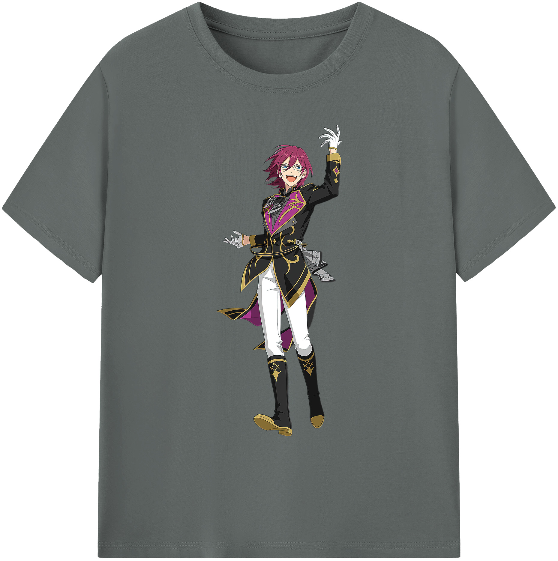 （画像用） あんさんぶるスターズ! Ensemble Stars 綿100％ メンズ半袖Tシャツ｜肌触りやわらか＆通気性